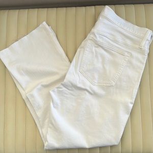 J.Crew Billie Demi boot crop white Jean size 32